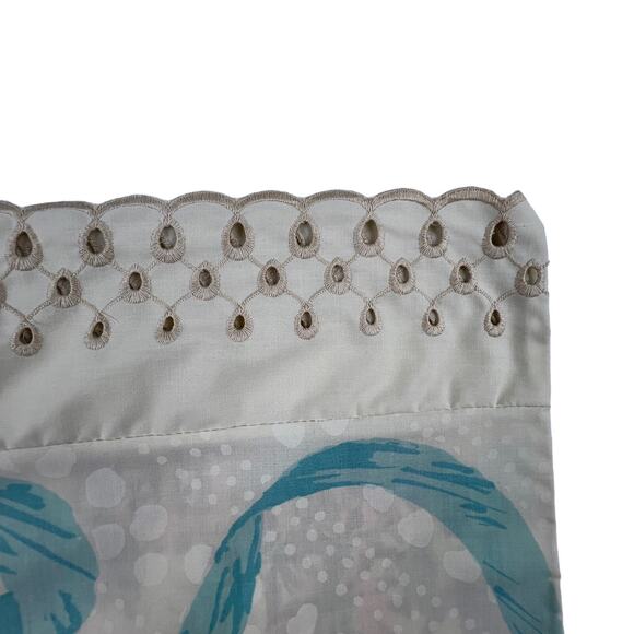 Vintage One Springmaid Standard Pillow Case Wondercale Floral Eyelet Ribbon - Picture 6 of 10